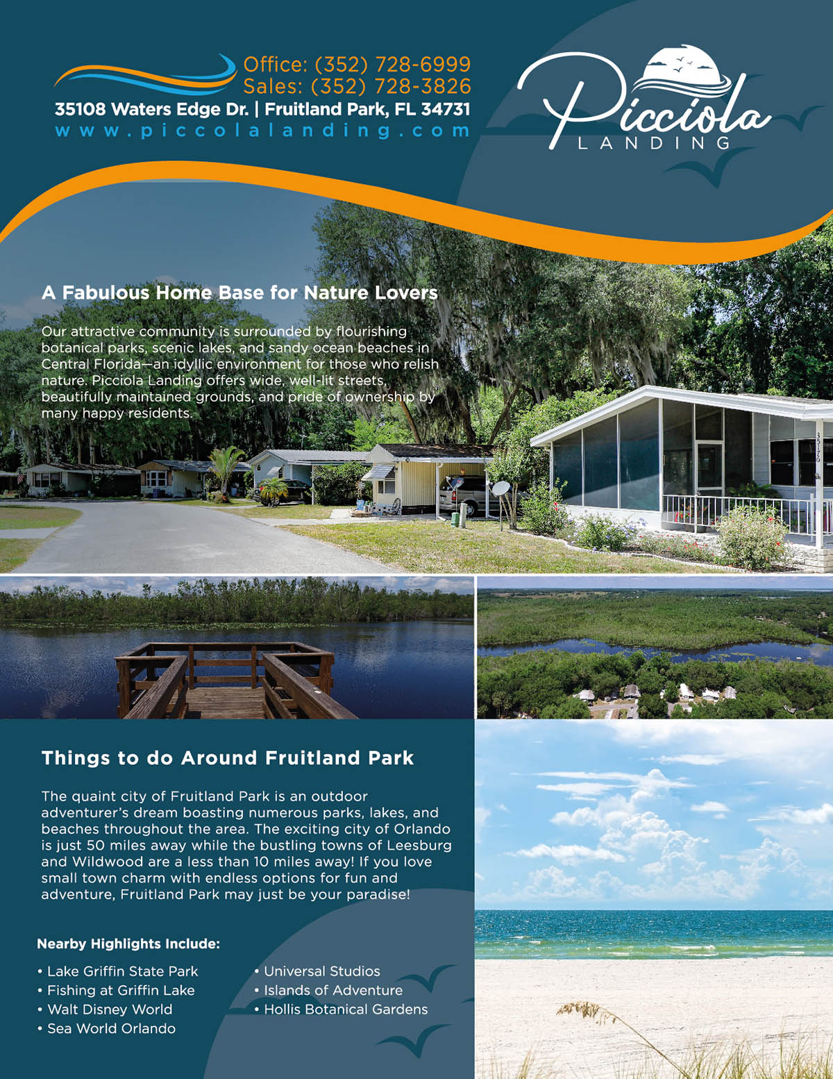 Community Map of Picciola Landing MHC in Fruitland Park, FL